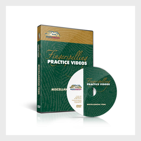 Fingerspelling Practice Videos - Miscellaneous Items